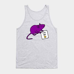 Rat Says Im OK Positivity Quote Tank Top